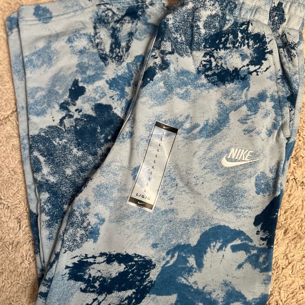 Nike Kids Blue and White Joggers